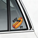 Vinyl Sticker Eat It Hot Dog Sunglasses Car Window Laptop Bottle Tumbler