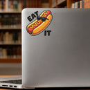Vinyl Sticker Eat It Hot Dog Sunglasses Car Window Laptop Bottle Tumbler