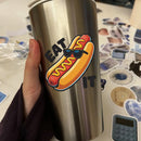Vinyl Sticker Eat It Hot Dog Sunglasses Car Window Laptop Bottle Tumbler