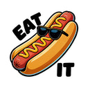 Vinyl Sticker Eat It Hot Dog Sunglasses Car Window Laptop Bottle Tumbler