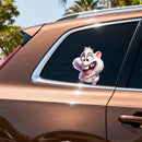 White mouse Sticker Waterproof Sunproof for Luggage Car windows Schoolbag Wall