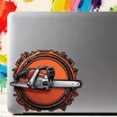 Chainsaw Tool Sticker No bubbles Sunproof for Luggage Window Laptop Thermos