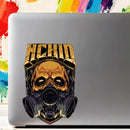Biohazard Mask Man Sticker Customizable No bubbles for Luggage Laptop Wall