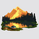 Golden mountain Sticker Waterproof Sunproof Personalized for Window Thermos