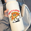 Cute See U Later Pizza Sticker for Car Laptop Water Bottle Skateboard Notebook