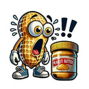 Surprised Peanut Butter Sticker for Car Laptop Water Bottle Skateboard Notebook