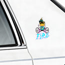 Fire Flammable Cartoon Sticker for Car Laptop Water Bottle Skateboard Luggage