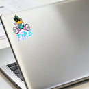 Fire Flammable Cartoon Sticker for Car Laptop Water Bottle Skateboard Luggage
