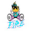 Fire Flammable Cartoon Sticker for Car Laptop Water Bottle Skateboard Luggage
