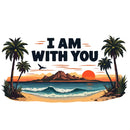 Vinyl I Am With You Beach Sticker for Laptop Water Bottle Car Notebook