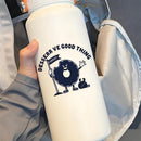 Vinyl Donut Deserve Good Thing Sticker for Laptop Water Bottle Car Notebook