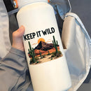 Vinyl Keep It Wild Cactus Sticker for Laptop Water Bottle Car Notebook