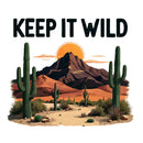 Vinyl Keep It Wild Cactus Sticker for Laptop Water Bottle Car Notebook