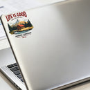 Vinyl Life Is Good Cabin Sticker for Laptop Water Bottle Car Notebook