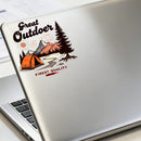 Vinyl Great Outdoor Tent Sticker for Laptop Water Bottle Car Notebook Camping