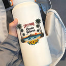 Vinyl Life Is Good Ocean Waves Sticker for Laptop Water Bottle Car Notebook