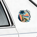 Vinyl Coastal Trail Sticker for Laptop Water Bottle Car Notebook Surf