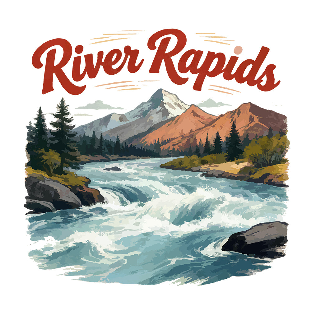 River Printable Sticker Vinyl River Rapids Sticker for Laptop Water Bottle Car Notebook Outdoo
