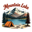 Vinyl Mountain Lake Sticker for Laptop Water Bottle Car Notebook Camping