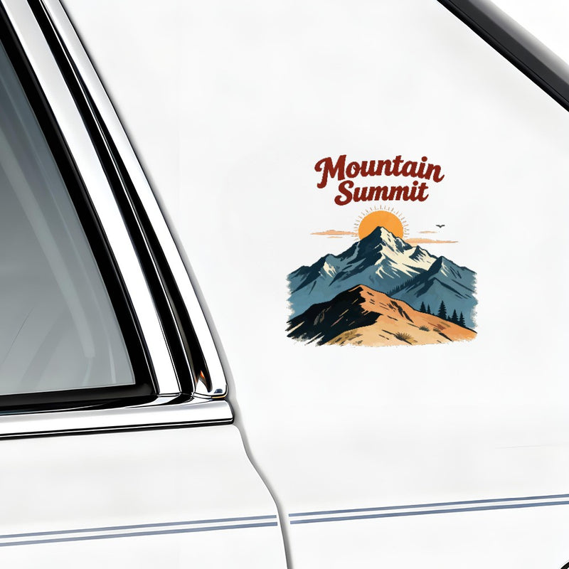 Vinyl Mountain Summit Sticker for Laptop Water Bottle Car Notebook Hik