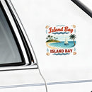 Vinyl Island Bay Sticker for Laptop Water Bottle Car Notebook Beach