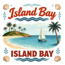 Vinyl Island Bay Sticker for Laptop Water Bottle Car Notebook Beach
