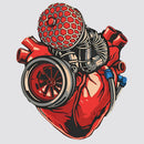 Mechanical Heart Sticker Waterproof Sunproof for Luggage Glass Refrigerator