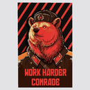Soviet Brown Bear Sticker Personalized Customizable for Laptop Luggage Thermos