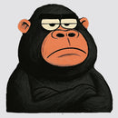 Speechless Gorilla Sticker Self-adhesive Sunproof for Thermos Luggage Window