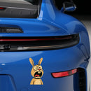 Terrified Rabbit Sticker Sunproof Customizable for Luggage Refrigerator Window