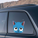 Blue Cat Sticker Waterproof Sunproof Personalized for Luggage Motorcycle Wall