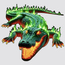 Fierce Crocodile Sticker Self-adhesive No bubbles for Window Thermos Motorcycle