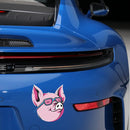 Pink Pig Sticker Self-adhesive Customizable Sunproof for Luggage Thermos Wall