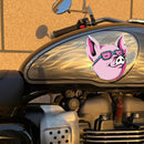 Pink Pig Sticker Self-adhesive Customizable Sunproof for Luggage Thermos Wall