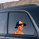 Pixel-style Girl Stickers Personalized Sunproof for Car windows Luggage Laptop