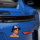 Pixel-style Girl Stickers Personalized Sunproof for Car windows Luggage Laptop