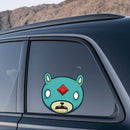 White-eyed Bear Stickers Sunproof Customizable for Luggage Glass Motorcycle