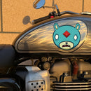 White-eyed Bear Stickers Sunproof Customizable for Luggage Glass Motorcycle
