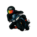 SHOEI Helmet Rider Vinyl Sticker for Car Helmet Laptop Skateboard Luggage Biker