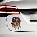 Hip Hop Female Dreadlocks Vinyl Sticker for Car Laptop Skateboard Luggage Urban