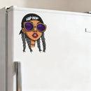 Hip Hop Female Dreadlocks Vinyl Sticker for Car Laptop Skateboard Luggage Urban