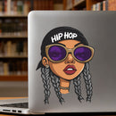 Hip Hop Female Dreadlocks Vinyl Sticker for Car Laptop Skateboard Luggage Urban
