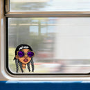 Hip Hop Female Dreadlocks Vinyl Sticker for Car Laptop Skateboard Luggage Urban