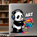 Panda Graffiti Art Vinyl Sticker for Car Laptop Skateboard Luggage Street Art