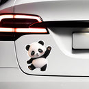 Waving Cute Panda Vinyl Sticker for Car Laptop Skateboard Luggage
