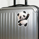 Waving Cute Panda Vinyl Sticker for Car Laptop Skateboard Luggage