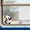 Waving Cute Panda Vinyl Sticker for Car Laptop Skateboard Luggage