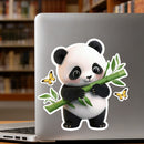 Panda Bamboo Butterfly Vinyl Sticker for Car Laptop Skateboard Luggage