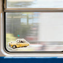 Vintage Yellow Car Vinyl Sticker for Car Laptop Skateboard Luggage