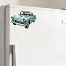 Vintage Blue Car Vinyl Sticker for Car Laptop Skateboard Luggage